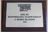 Remembrance Championship Plaque